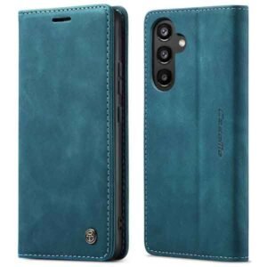 Galaxy A34 5G blátt símaveski með kortahólfum