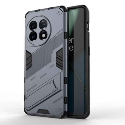 OnePlus 11 símahulstur með standi - Grátt