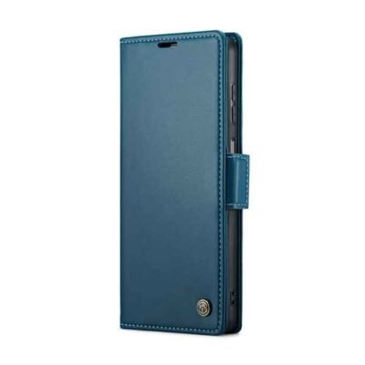 Galaxy A23 blátt símaveski með RFID vörn