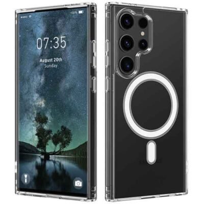 Símahulstur með segulhring fyrir Galaxy S24 ultra farsíma