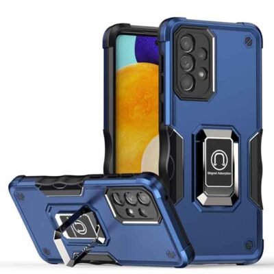 Galaxy A33 5G blátt höggþolið hulstur með fingrahring