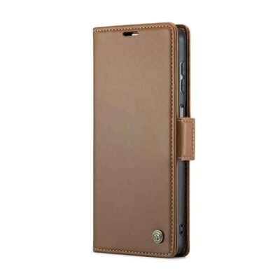Galaxy A15 brúnt símaveski með RFID vörn