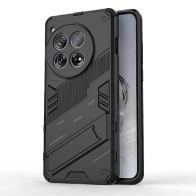 OnePlus 12 símahulstur með standi - Svart