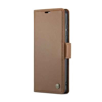 Galaxy A35 brúnt símaveski með RFID vörn