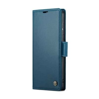 Galaxy A35 blátt símaveski með RFID vörn