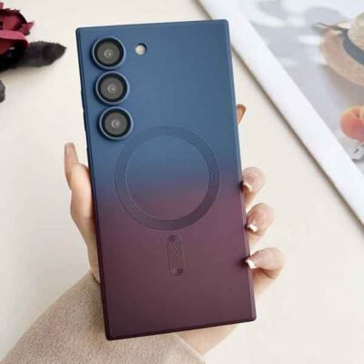 Símahulstur með segulhring fyrir Galaxy S21 farsíma