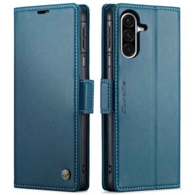 Galaxy A26 blátt símaveski með RFID vörn