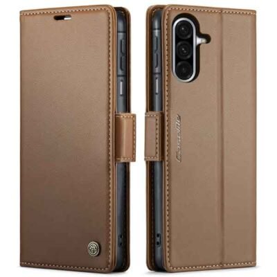 Galaxy A26 brúnt símaveski með RFID vörn