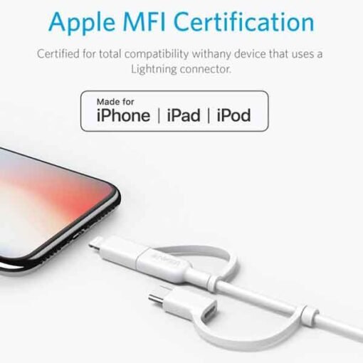 Hleðslusnúra og gagnakapall USB-C / Micro USB / Lightning - Image 7