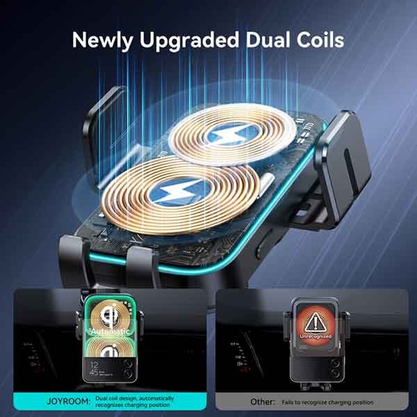 Joyroom 15W Þráðlaust bílhleðslutæki - Image 3