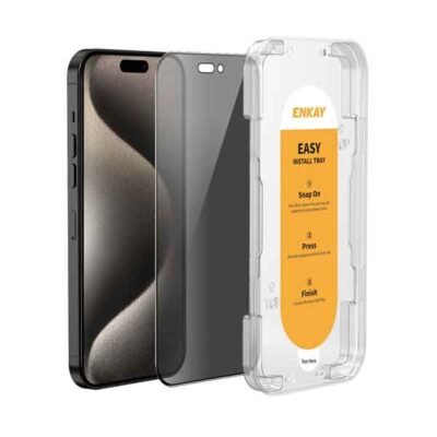 iPhone 15 Pro njósnavörn úr hertu gleri