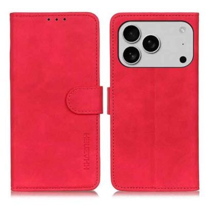 iPhone 17 Pro Max rautt símaveski með 2 kortahólfum