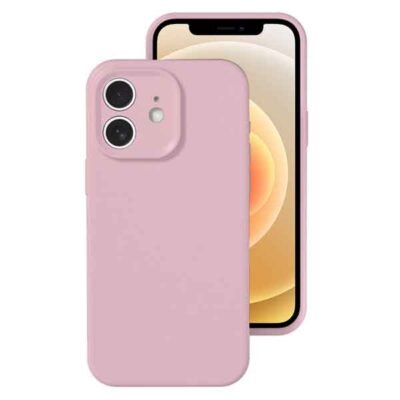 iPhone 12 símahulstur úr mjúku TPU - Bleikt