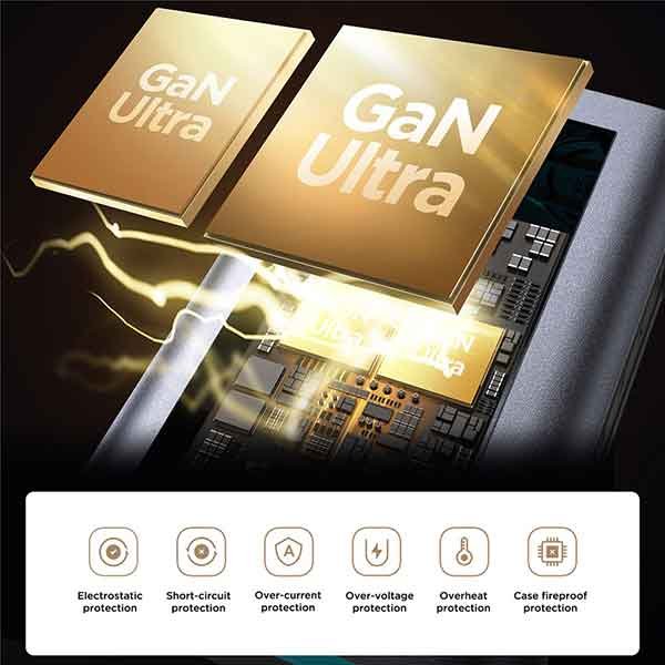 Joyroom 65 W GaN hleðslustöð með 6 USB tengjum - Image 8