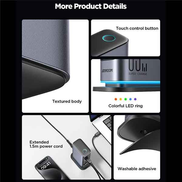 Joyroom 65 W GaN hleðslustöð með 6 USB tengjum - Image 9