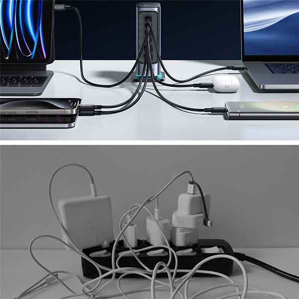 Joyroom 65 W GaN hleðslustöð með 6 USB tengjum - Image 10