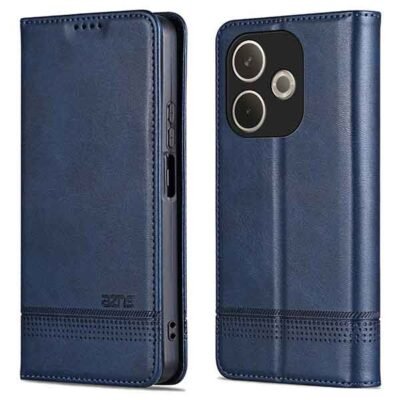 Oppo A5 Pro símaveski með kortahólfum - Blátt