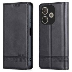 Oppo A5 Pro símaveski með kortahólfum - Svart
