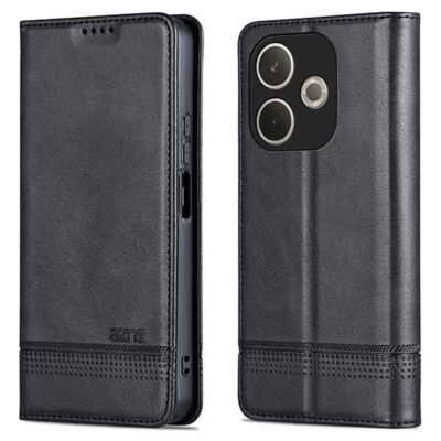 Oppo A5 Pro símaveski með kortahólfum - Svart