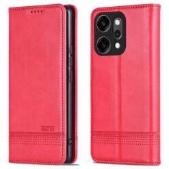 Oppo Reno 14 símaveski með kortahólfum - Rautt
