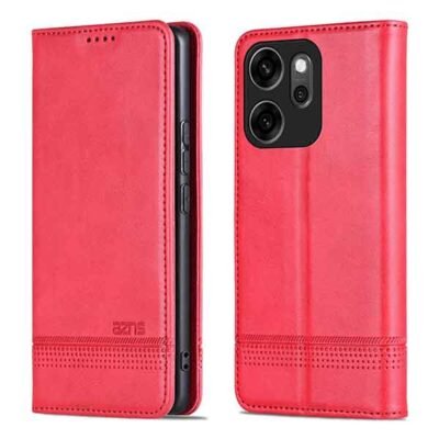 Oppo Reno 14 F símaveski með kortahólfum - rautt