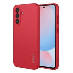 Galaxy A57 ENKAY HAT PRINCE silikonhulstur með beinum köntum - Rautt