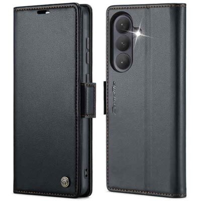 Galaxy A57 Caseme RFID símaveski með kortahólfum - Svart