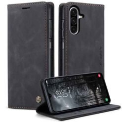 Galaxy A57 Caseme símaveski með kortahólfum - Svart