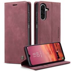 Galaxy A57 Caseme símaveski með kortahólfum - Rautt