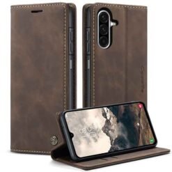 Galaxy A37 Caseme símaveski með kortahólfum - Kaffibrúnt