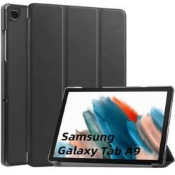 Galaxy TAB A9 og A11 svart hulstur með standi