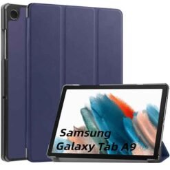 Galaxy TAB A9 og A11 blátt hulstur með standi