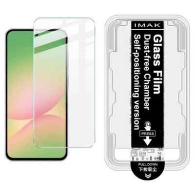 Galaxy A54 imak skjávörn úr hertu gleri með ásetningarramma