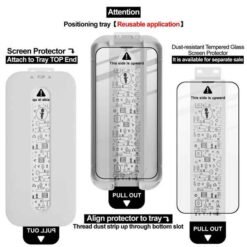 iPhone 14 plús imak skjávörn úr hertu gleri með ásetningarramma - Image 9