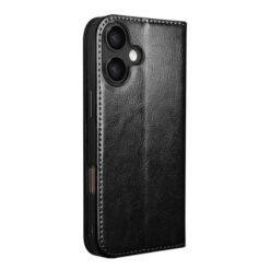 iPhone 17 Qialino leðurveski með kortahólfum - Svart - Image 3