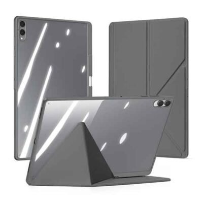 Galaxy TAB S11 Ultra grátt hulstur með pennahólfi