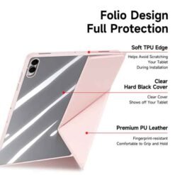 Galaxy TAB S11 Ultra bleikt hulstur með pennahólfi - Image 4