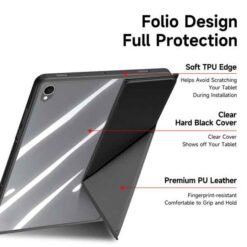 Galaxy TAB S11 svart hulstur með pennahólfi - Image 3