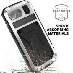 iPhone 16e og 17e Full Armor hulstur með skjávörn og MagSafe - Silfur - Image 7