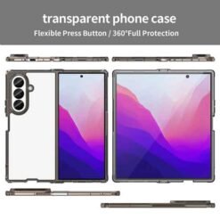 Galaxy Z Fold8 Ultra höggþolið símahulstur – glært/svart - Image 2