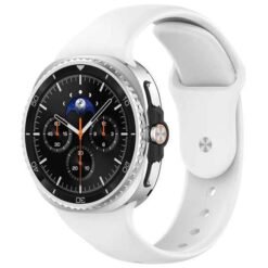 Galaxy Watch8 / 8 Classic sílikonól með smellufestingu- Hvít