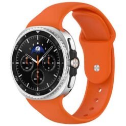 Galaxy Watch8 / 8 Classic sílikonól með smellufestingu- Appelsínugul