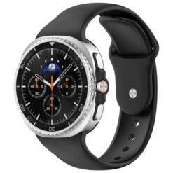 Galaxy Watch8 / 8 Classic sílikonól með smellufestingu- Svört
