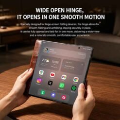 Galaxy Z Fold8 Ultra símaveski úr ekta leðri – svart - Image 4