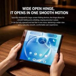 Galaxy Z Fold8 símaveski úr ekta leðri – svart - Image 3