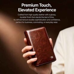 Galaxy Z Fold8 símaveski úr ekta leðri – svart - Image 6