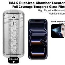iPhone 17 Pro Max imak skjávörn úr hertu gleri með ásetningarramma - Image 2