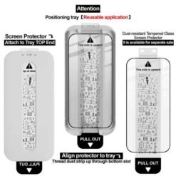 iPhone 17 Pro Max imak skjávörn úr hertu gleri með ásetningarramma - Image 9