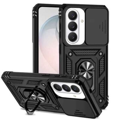 Galaxy S26 plús hulstur með fingrahring og myndavélarhlíf