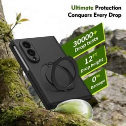 Galaxy Z Fold8 símahulstur með fingrahring – svart - Image 4